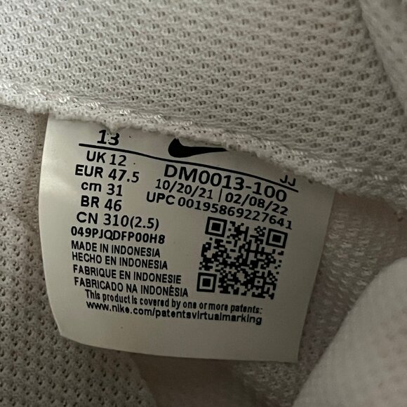 Nike Men's Air Max Dawn Forrest Gump Shoes Sneakers Size 13 Style DM0013-100 - Picture 9 of 9